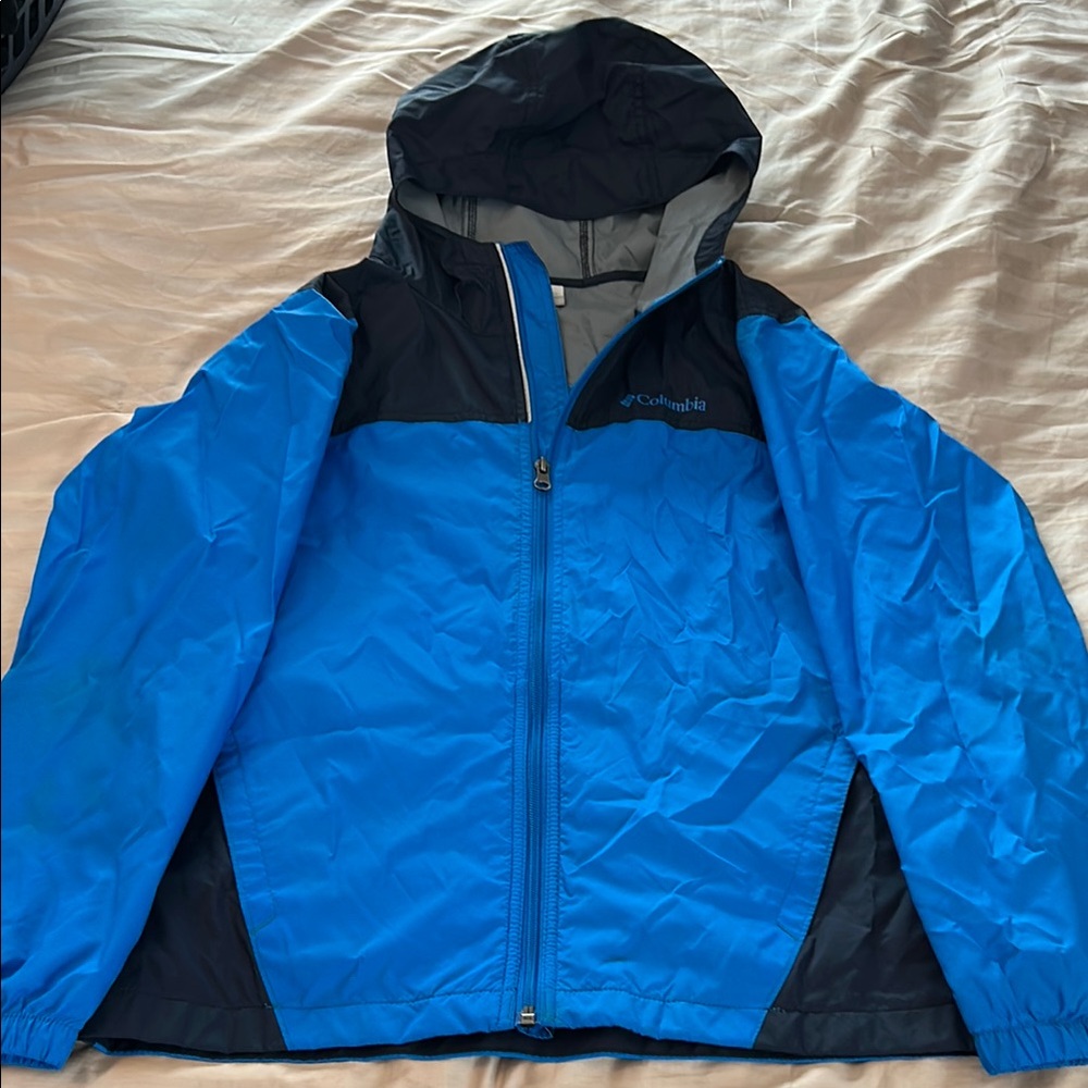 Columbia Blue and Black Hooded Jacket